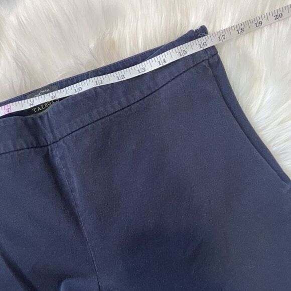Talbots Chatham Women's Ankle Pants Side Zip Button Hem Cropped‎ Blue Size 10 - Picture 7 of 9
